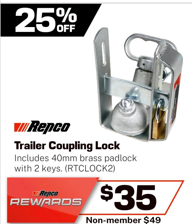 Repco Coupling Trailer Lock - RTCLOCK2