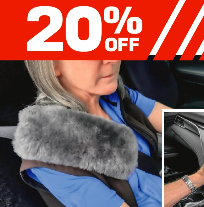 Repco Sheepskin Seat Belt Buddy