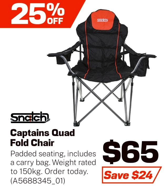 Snatch Captains Quad Fold Chair - SCPG23QDBR