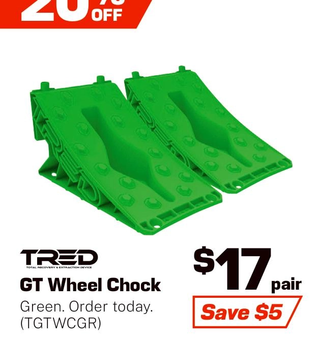 Tred GT Green Wheel Chock - TGTWCGR