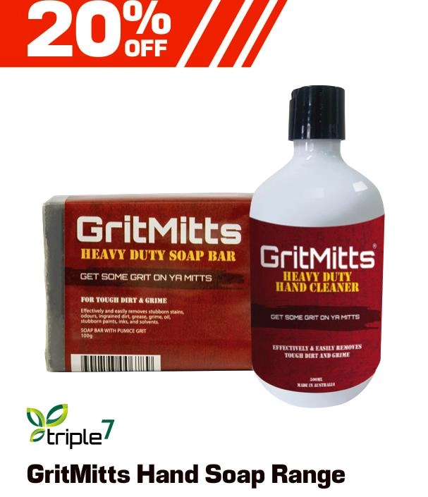 Triple 7 GritMitts Hand Soap Range