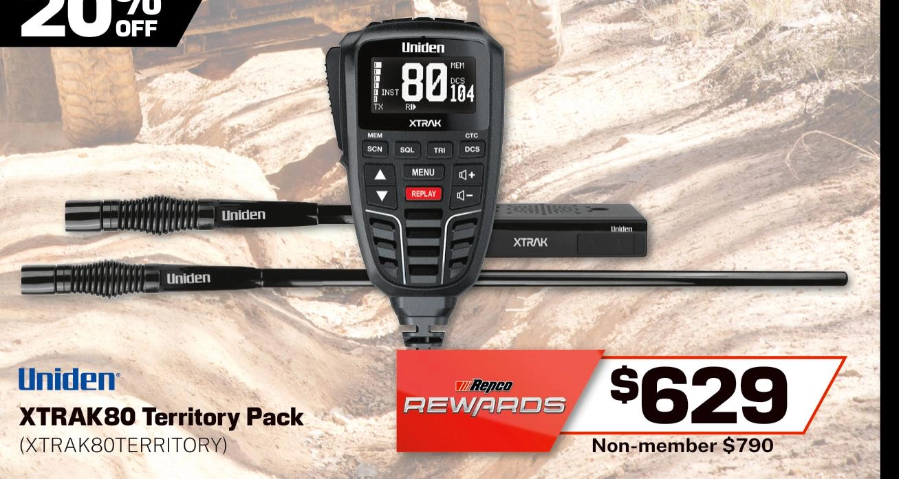 XTRAK 80 Territory Pack with Twin Antenna - XTRAK80TERRITORY