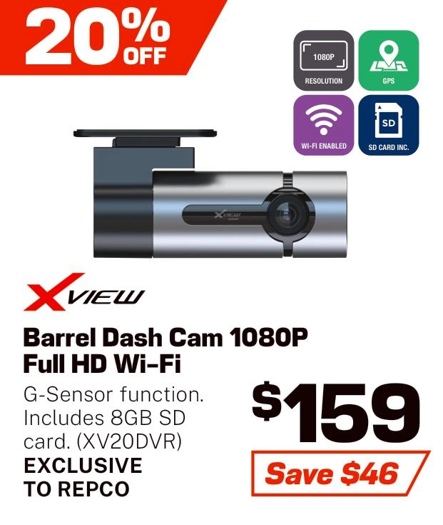 XView Dash Cam 1080P Full HD Wi-Fi - XV20DVR