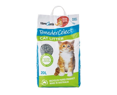 Breeder Celect Recycled Paper Cat Litter 20L