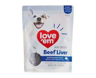 Love’em Beef Liver Dog Treats 200g