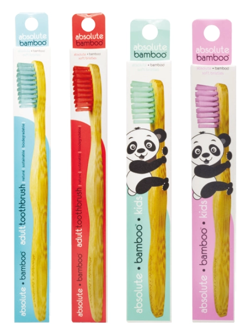 Absolute Bamboo Toothbrush Adult or Kids 1 Pack