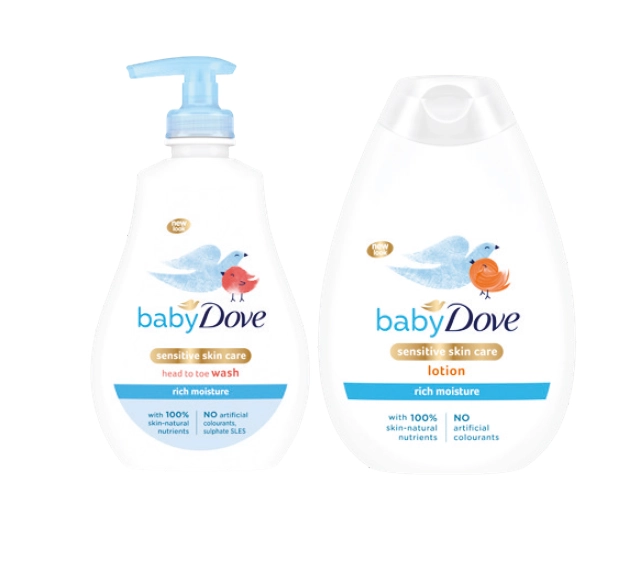 Baby Dove Rich Moisture Baby Wash or Lotion 400ml