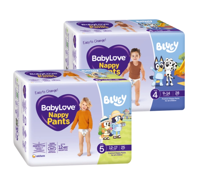 BabyLove Nappy Pants Size 5 12-17kg 25 or 4 9-14kg 28 Pack