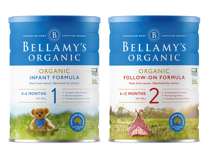 Bellamys Organic Infant Formula Step 1 or Follow On Formula Step 2 900g