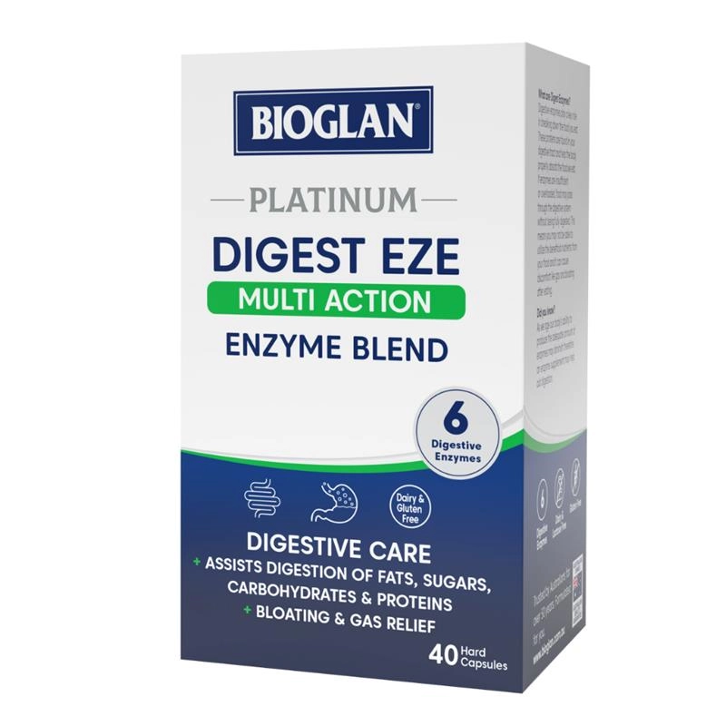 Bioglan Platinum Digest Eze Multi Action 40 Hard Capsules