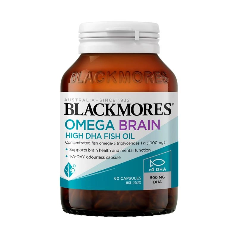 Blackmores Omega Brain High DHA Fish Oil 60 Capsules