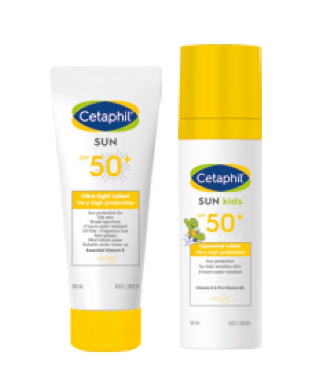 Cetaphil Sun SPF 50+ Ultra-Light Lotion 100ml or Kids Lotion 150ml