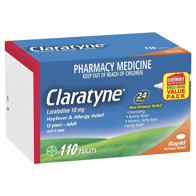 Claratyne Non-Drowsy Relief 110 Tablets Exclusive Size