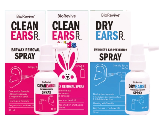 Clean Ears Spray 30ml, Kids Spray 30ml or Dry Ears Swimmers Ear Prevention Spray 30ml