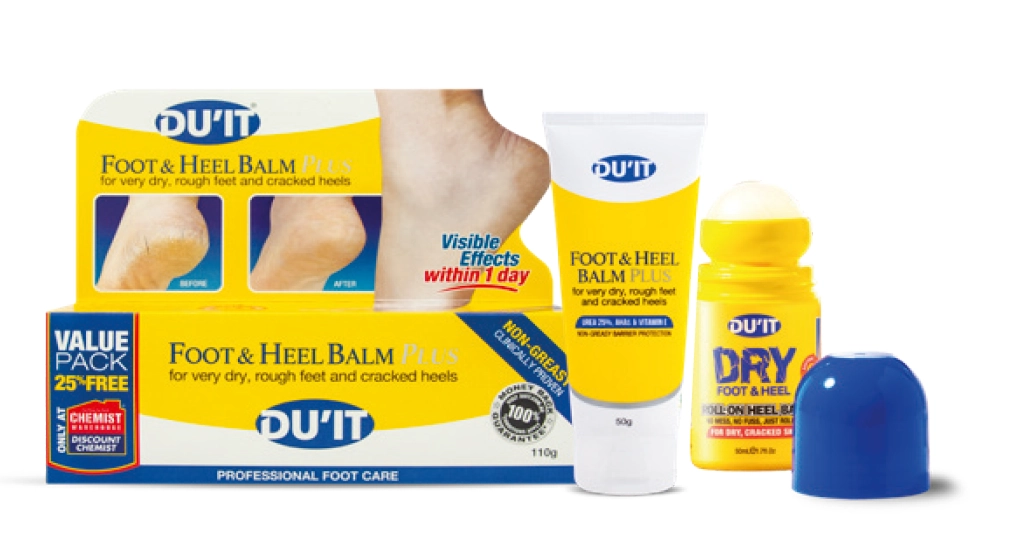 DU’IT Foot & Heel Balm Plus 110g Exclusive Size, 50g or Roll On Balm 50ml