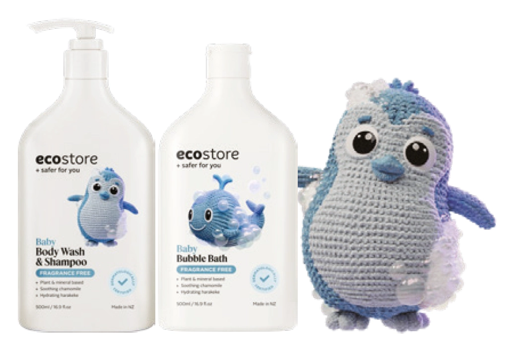 Ecostore Baby Fragrance Free 2 in 1 Wash & Shampoo or Bubble Bath 500ml