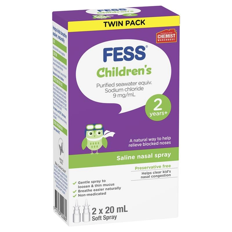 Fess Children’s Nasal Spray 40ml Twin Pack Exclusive Size