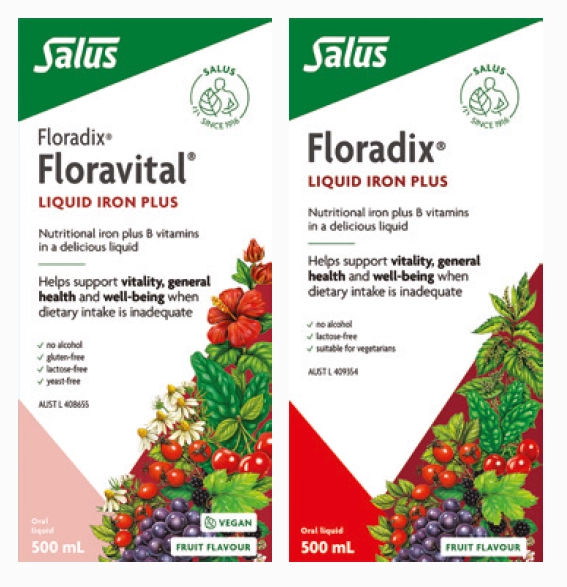 Floradix Floravital or Liquid Iron Plus 500ml