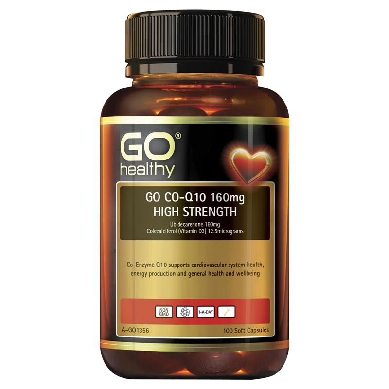 Go Healthy Co-Q10 160mg 1-A-Day 100 Soft Capsules