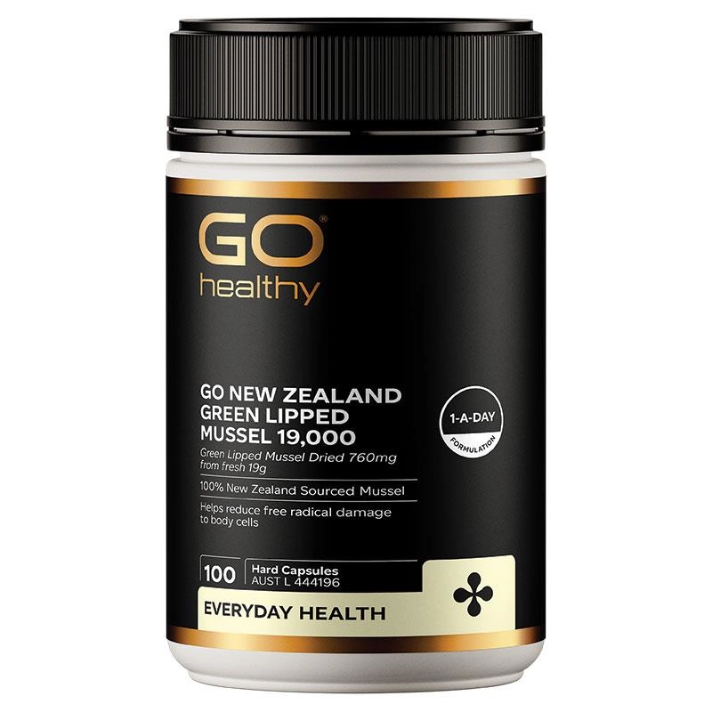 Go Healthy Mussel NZ Green Lipped 19000mg 100 Hard Capsule Exclusive Size