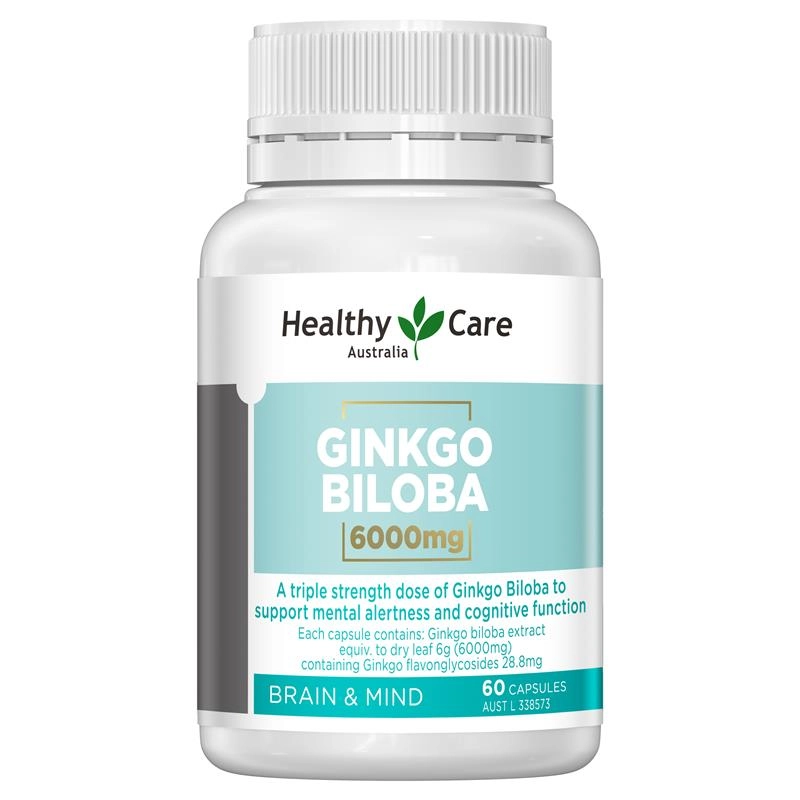 Healthy Care Ginkgo Biloba 6000mg 60 Hard Capsules