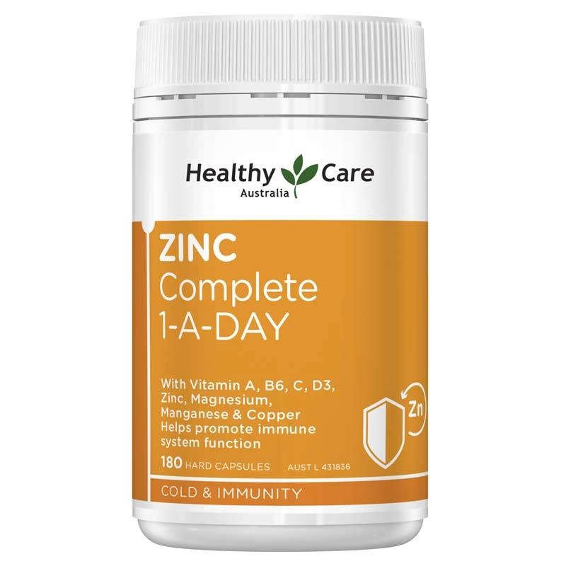 Healthy Care Zinc Complete 1-A-Day 180 Hard Capsules