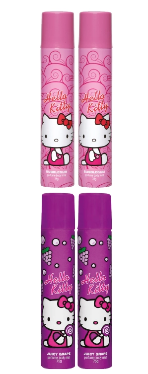 Hello Kitty Body Mist Bubblegum or Juicy Grape 75g