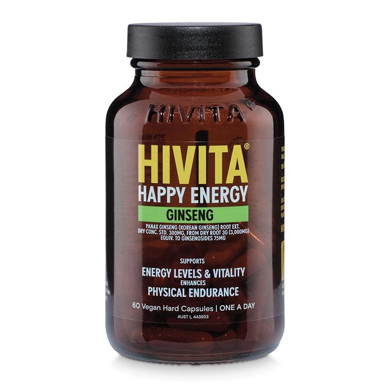 HIVITA Happy Energy Ginseng 60 Hard Capsules