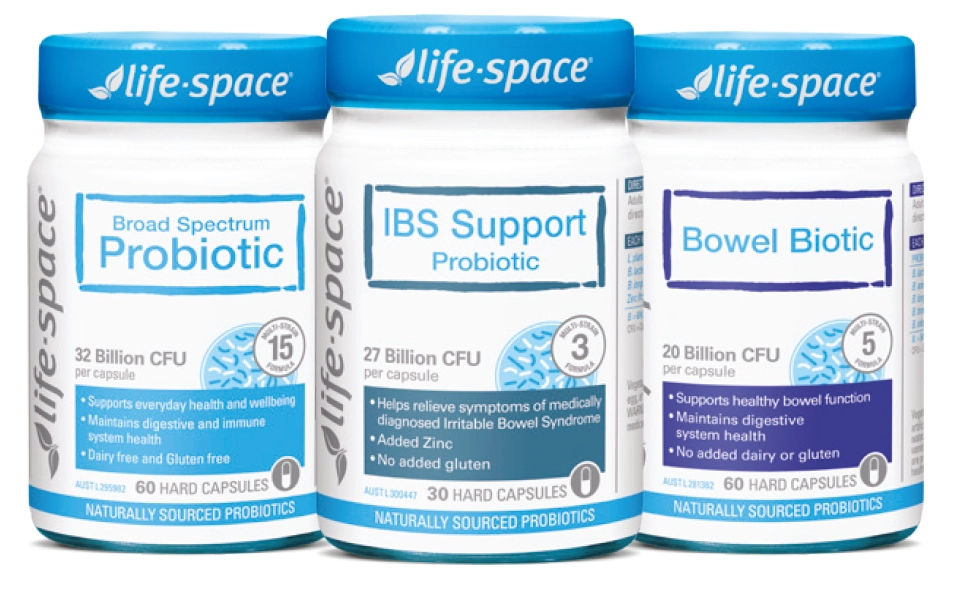 Life-Space Broad Spectrum Probiotic 60 Capsules, IBS Support Probiotic 30 Capsules or Bowel Biotic 60 Capsules