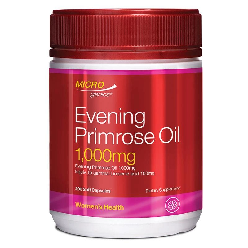 Microgenics Evening Primrose Oil 1000mg 200 Soft Capsules