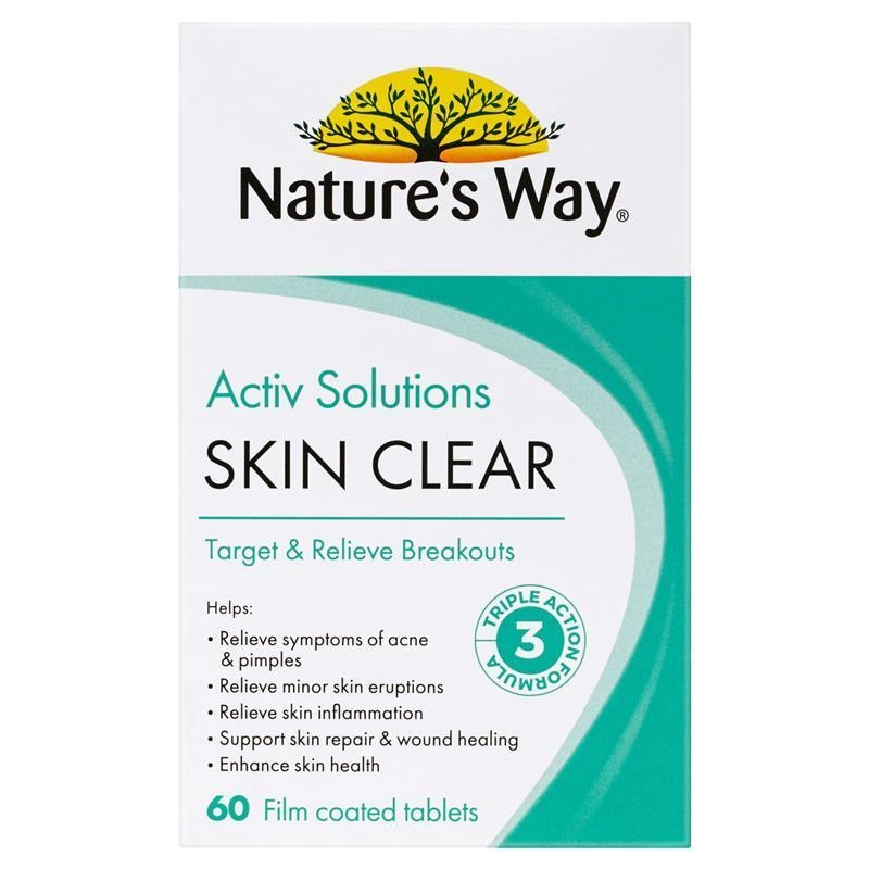 Nature's Way Activ Solutions Skin Clear 60 Tablets