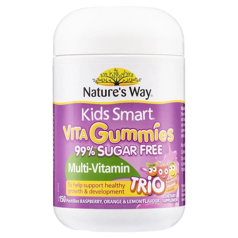 Nature’s Way Kids Smart Vita Gummies 99% Sugar Free Multi-Vitamin Trio 150 Pastilles