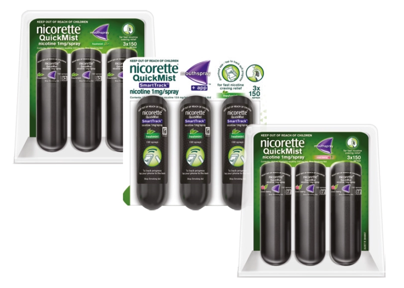 Nicorette Quick Mist 3x150 Sprays Range