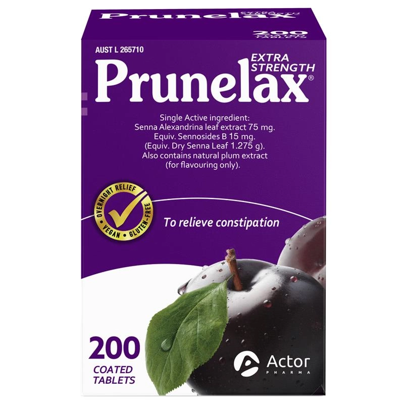 Prunelax Extra Strength 200 Tablets Exclusive Size