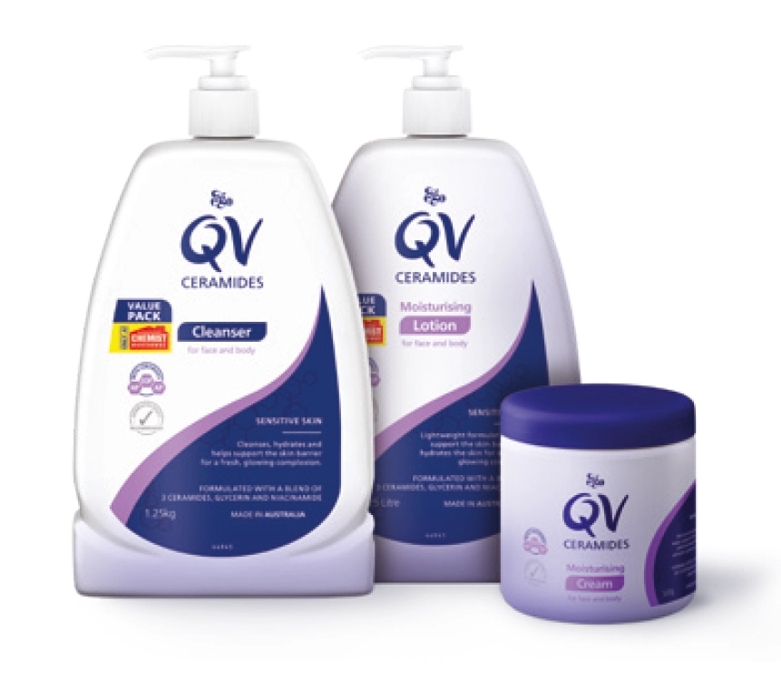 QV Ceramides Cleanser, Lotion 1.25kg Exclusive Size or Cream 500g