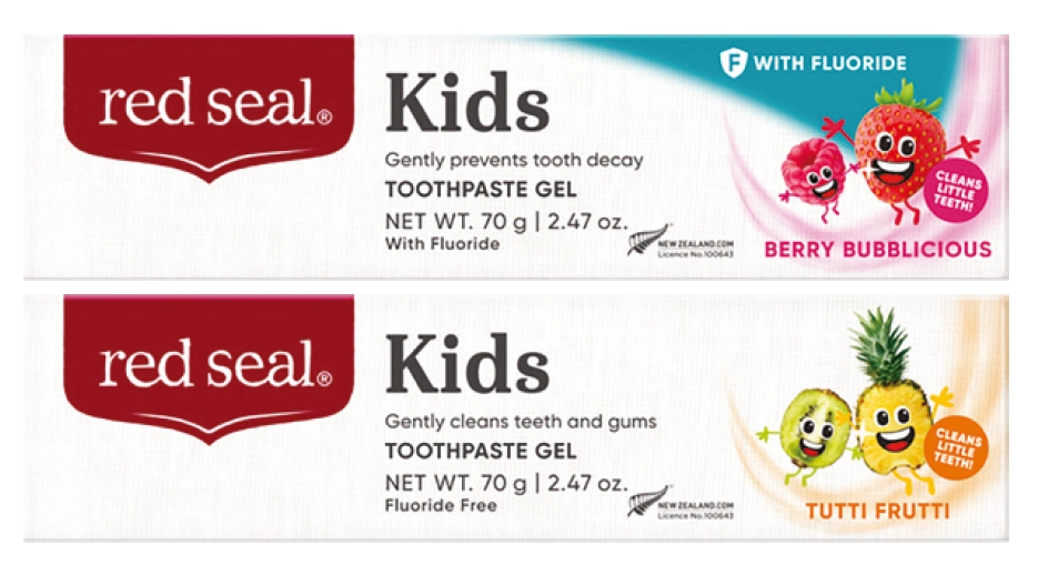 Red Seal Toothpaste Gel Kids Berry Bubbilicious Fluoride or Tutti Frutti 70g