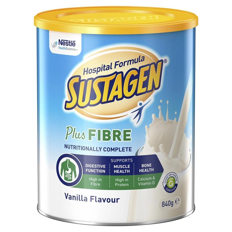 Sustagen Hospital Active + Fibre Vanilla Flavour 840g Powder