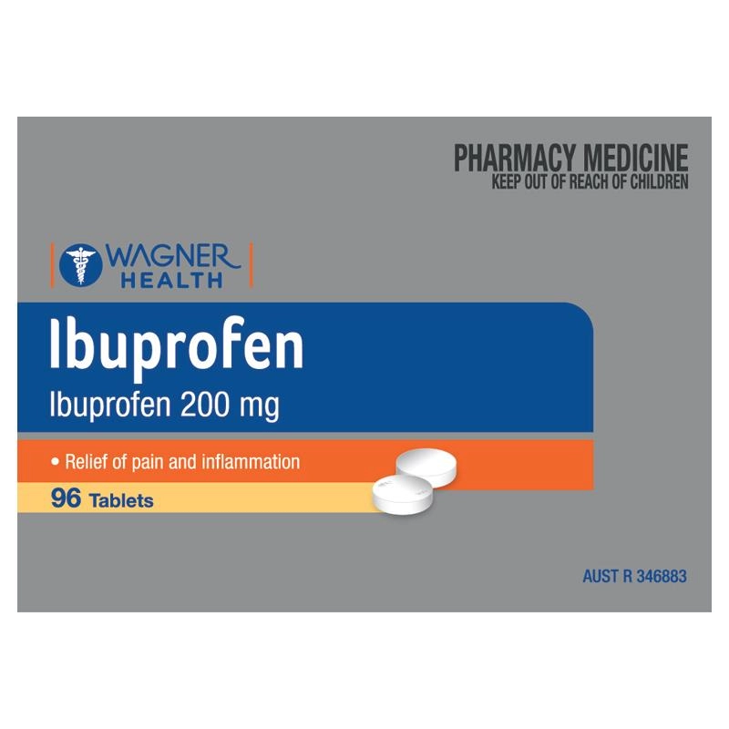 Wagner Health Ibuprofen 200mg 96 Tablets