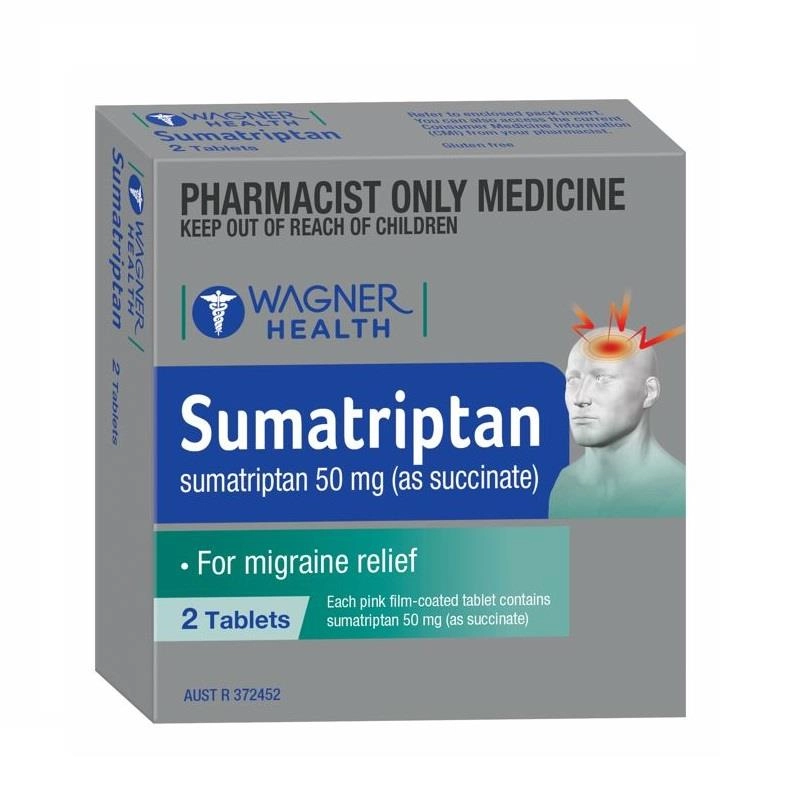 Wagner Health Sumatriptan 50mg 2 Tablets