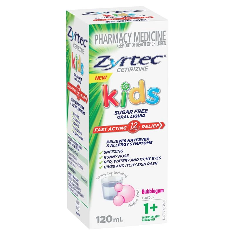 Zyrtec Kids Liquid Bubble Gum 120ml