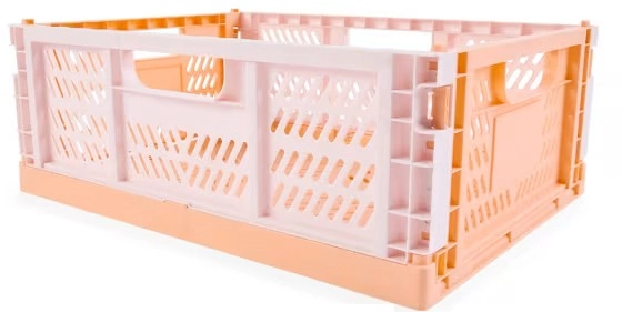 15L Collapsible Crate - Medium, Peach