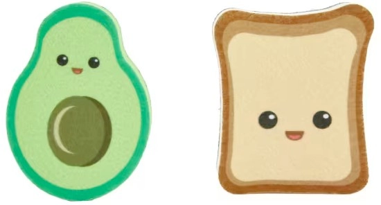 2 Pack Avocado and Toast Sponges