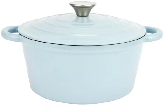 4L Blue Cast Iron Casserole