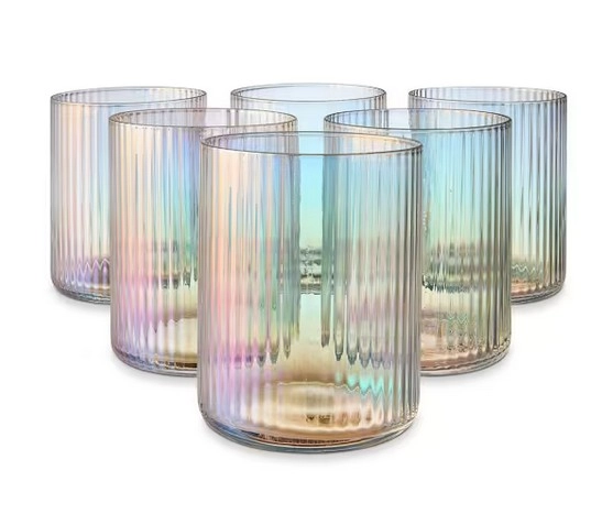 6 Lustre Tumbler Glasses