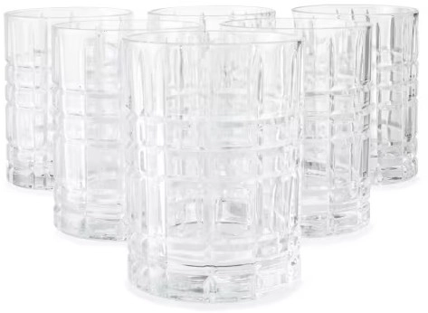 6 Pack Clear Harvey Tumbler Glasses