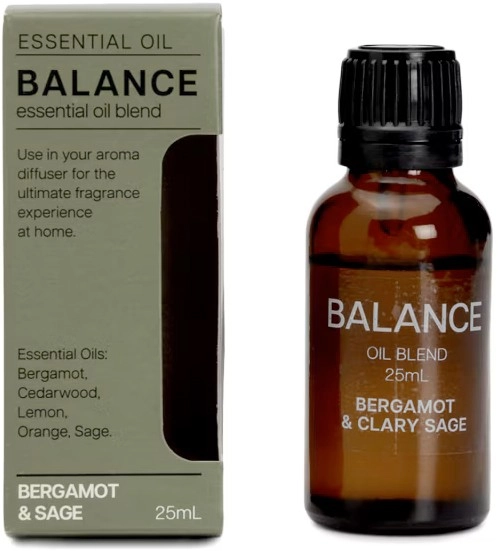 Balance Bergamot and Sage Essential Oil Blend 25ml