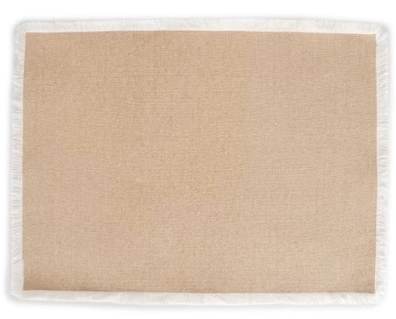 Beige Fringe Placemat