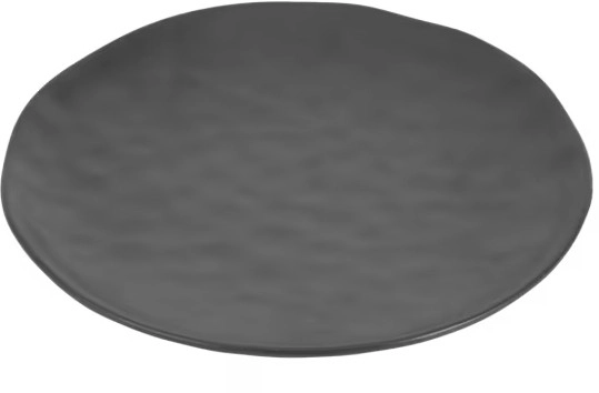 Black Hammered Dinner Plate