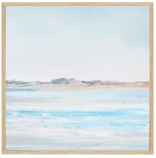 Calm Ocean Framed Canvas