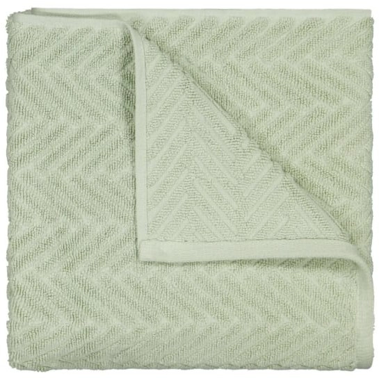 Chevron Cotton Bath Towel - Sage